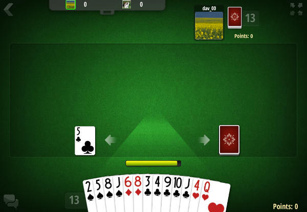 A partir del juego de Rummy 500. El jugador recibe 13 cartas.